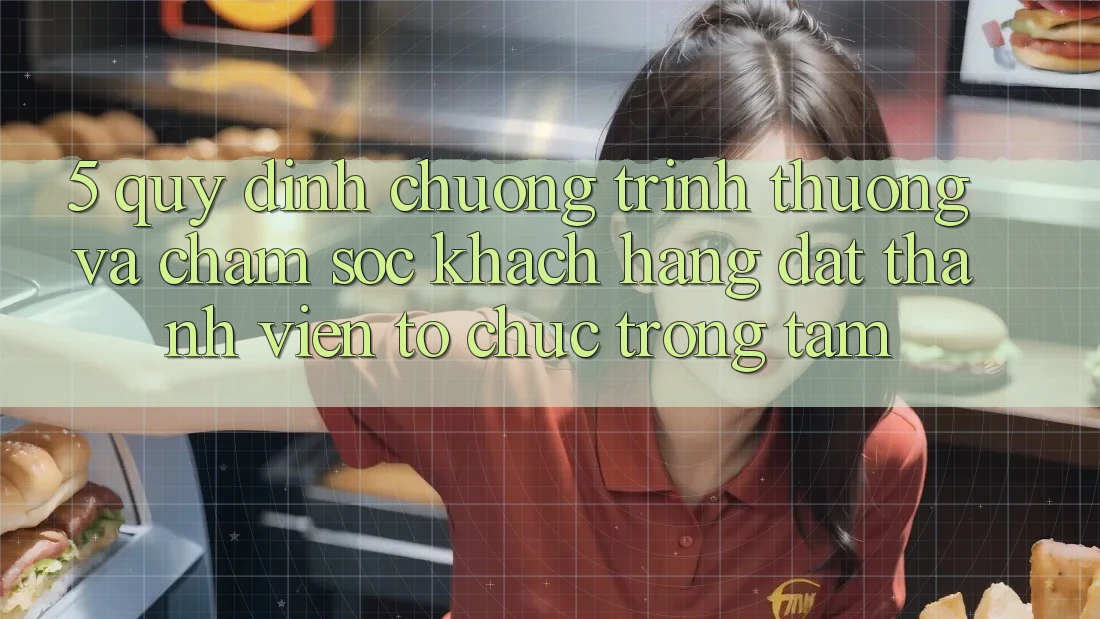 5. Quy định Chương trình thưởng Và Chăm Sóc Khách Hàng: Đặt Thành viên Tổ chức Trọng Tâm