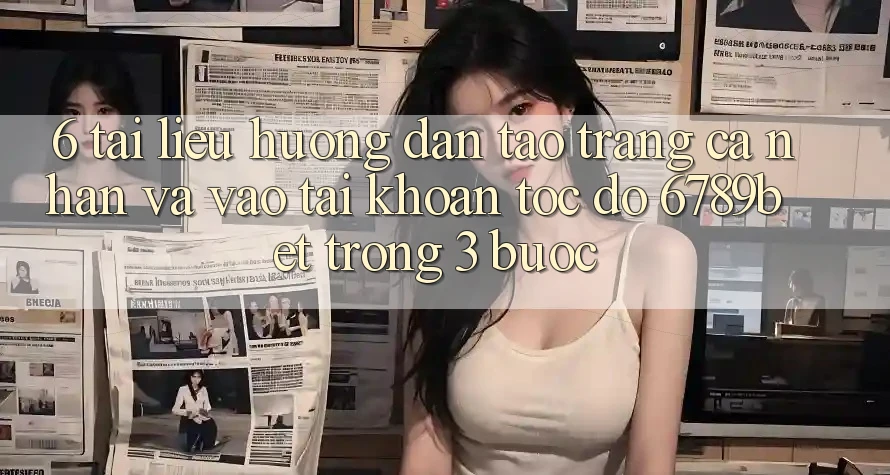 6. Tài liệu hướng dẫn Tạo trang cá nhân và Vào tài khoản Tốc độ 6789bet Trong 3 Bước
